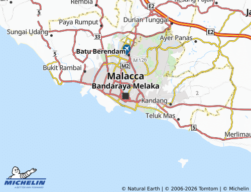 Mapa MICHELIN Malaca - ViaMichelin