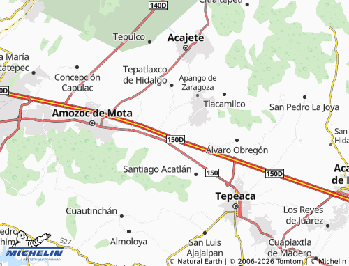 Carte MICHELIN San Jerónimo Ocotitlán - ViaMichelin