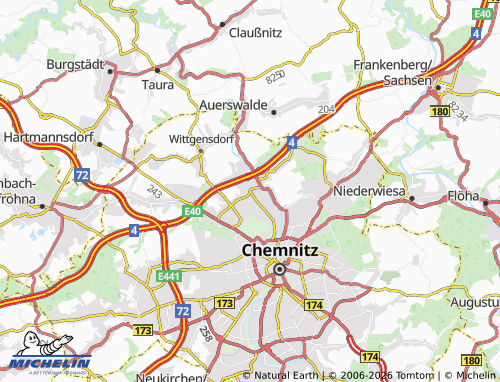MICHELIN Borna-Heinersdorf map - ViaMichelin