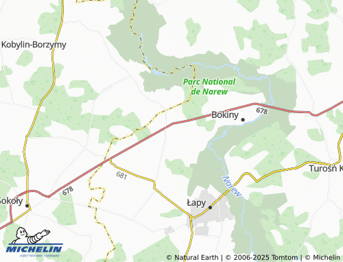 MICHELIN Łupianka Stara map - ViaMichelin