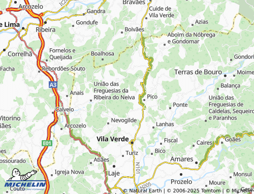 MICHELIN Prado (São Miguel) map - ViaMichelin