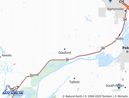 MICHELIN Glasford map - ViaMichelin