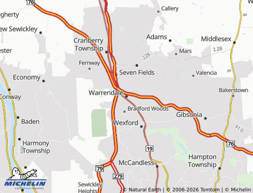 Mapa MICHELIN Warrendale - ViaMichelin