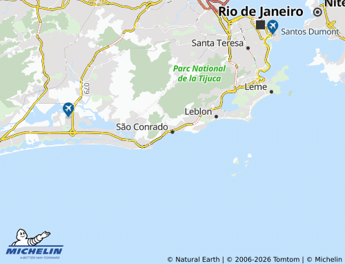 Mapa MICHELIN São Conrado - ViaMichelin