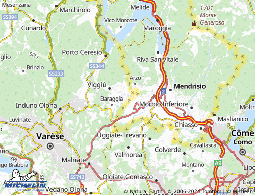 MICHELIN Clivio map - ViaMichelin