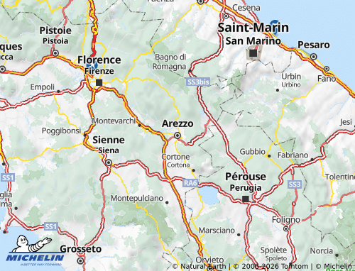 Carte MICHELIN Arezzo - ViaMichelin