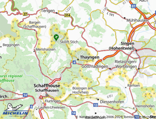 Carte MICHELIN Thayngen - ViaMichelin