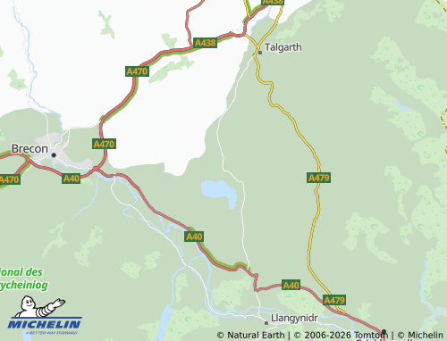 Mappa MICHELIN Llangorse - ViaMichelin