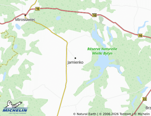 MICHELIN-Landkarte Jamienko - ViaMichelin