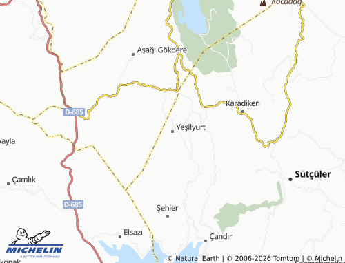 Mappa MICHELIN Yeşilyurt - ViaMichelin