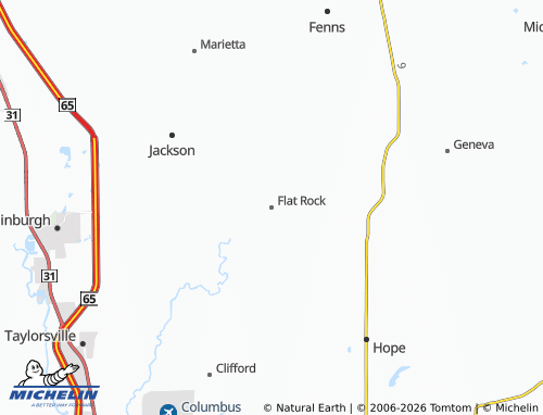 Mapa MICHELIN Flat Rock - ViaMichelin