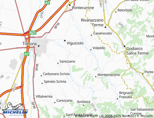 Carte MICHELIN Berzano di Tortona - ViaMichelin
