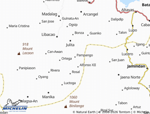 MICHELIN Pampango map - ViaMichelin