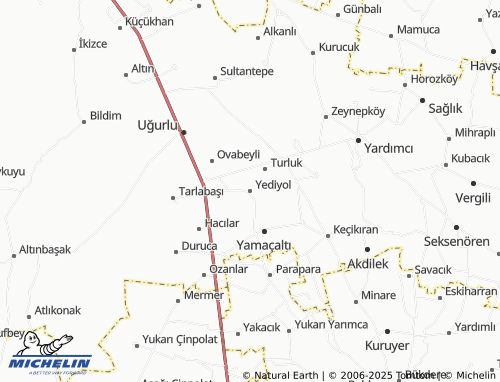 MICHELIN Yediyol map - ViaMichelin