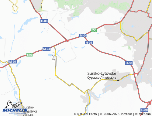 Mappa MICHELIN Shevchenko - ViaMichelin
