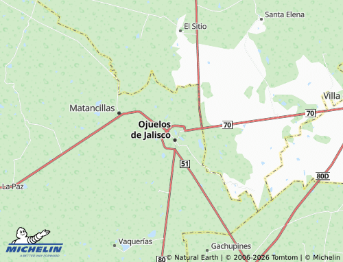 Kaart MICHELIN Revolución - ViaMichelin