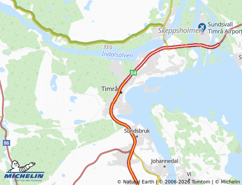 MICHELIN Timrå map - ViaMichelin