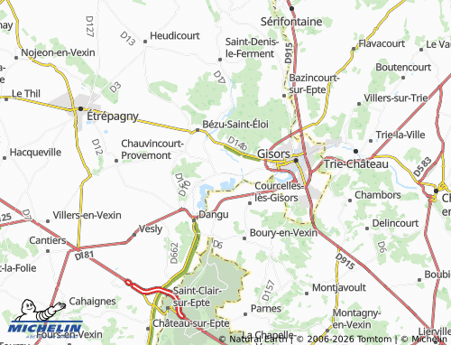 Mappa MICHELIN Neaufles-Saint-Martin - ViaMichelin