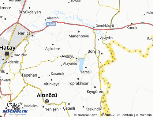MICHELIN Avsuyu map - ViaMichelin
