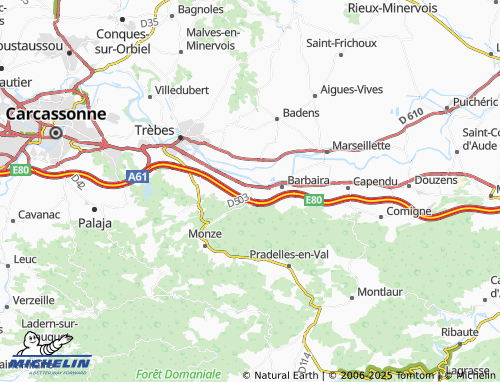 MICHELIN Floure map - ViaMichelin