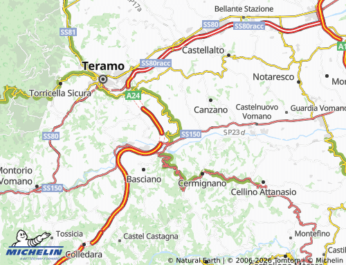MICHELIN Forcella map - ViaMichelin