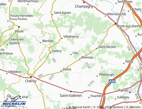 Mappa MICHELIN Lixy - ViaMichelin