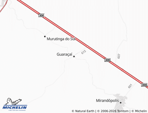 Mapa MICHELIN Guaraçaí - ViaMichelin