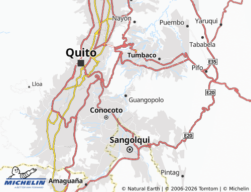 MICHELIN Guangopolo map - ViaMichelin