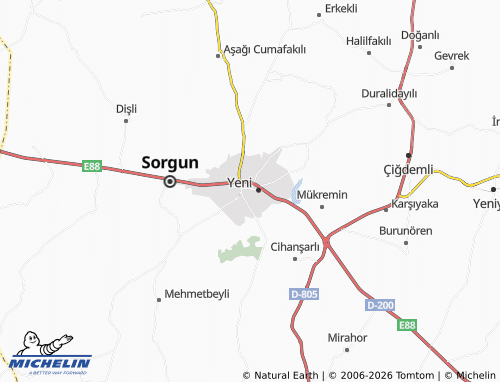 MICHELIN Çay map - ViaMichelin