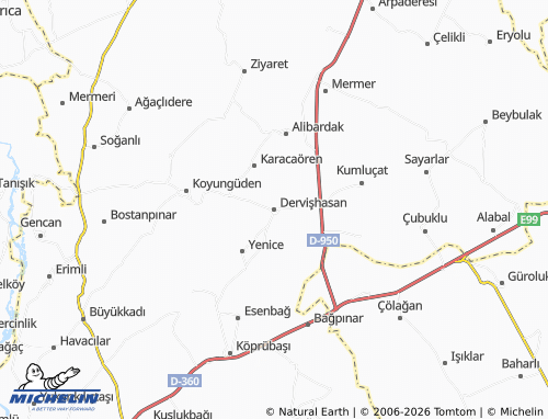 MICHELIN Dervişhasan map - ViaMichelin