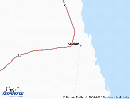 MICHELIN Bur Sudan map - ViaMichelin