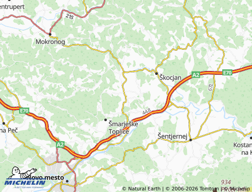 MICHELIN-Landkarte Šmarjeta - ViaMichelin