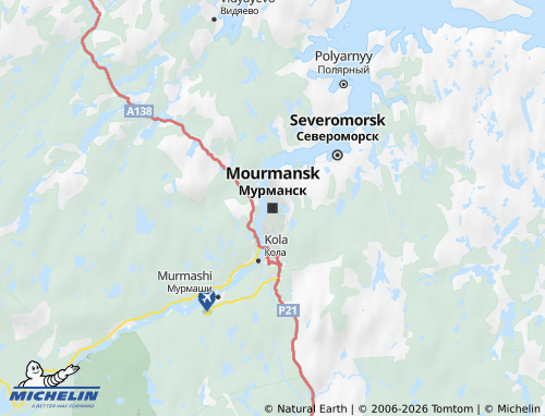 Kaart MICHELIN Moermansk - ViaMichelin