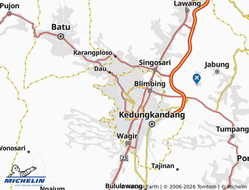 MICHELIN-Landkarte Ketawanggede - ViaMichelin