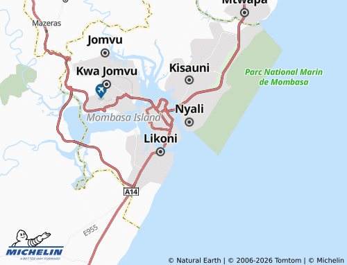 MICHELIN Ngomani map - ViaMichelin