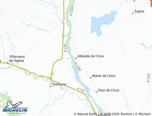 Kaart MICHELIN Albalate de Cinca - ViaMichelin
