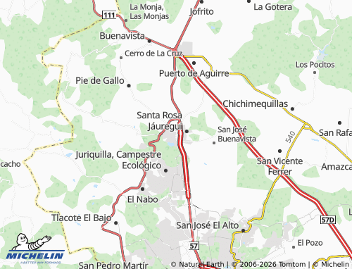 Mappa MICHELIN Santa Rosa de Jáuregui Centro - ViaMichelin