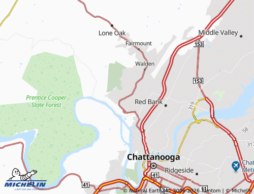Mapa MICHELIN Signal Mountain - ViaMichelin