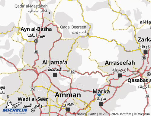 MICHELIN Shafa Badran map - ViaMichelin