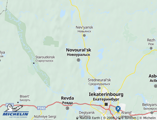 MICHELIN-Landkarte Nowouralsk - ViaMichelin