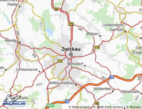 MICHELIN Zwickau map - ViaMichelin