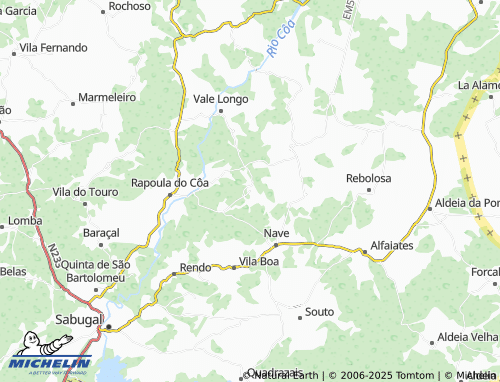 Carte MICHELIN Ruivós - ViaMichelin