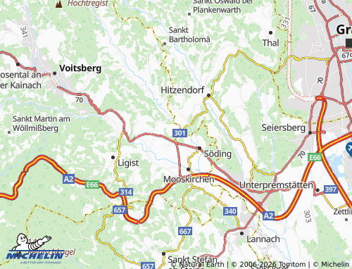 MICHELIN-Landkarte Pichling bei Mooskirchen - ViaMichelin