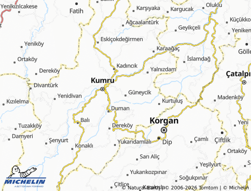 MICHELIN Güneycik map - ViaMichelin