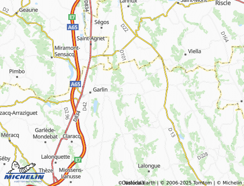 Carte MICHELIN Castetpugon - ViaMichelin