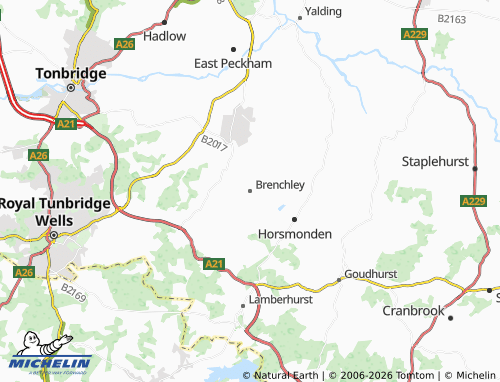 Carte MICHELIN Brenchley - ViaMichelin