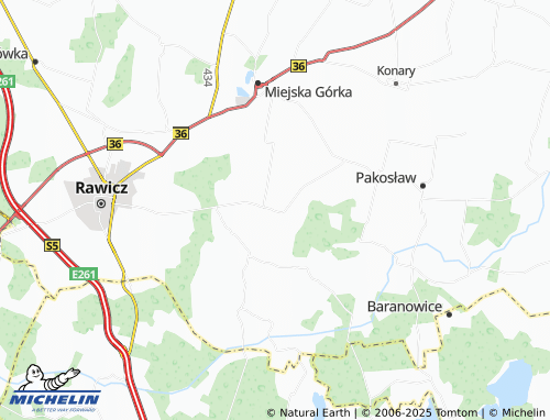 MICHELIN Słupia Kapitulna map - ViaMichelin