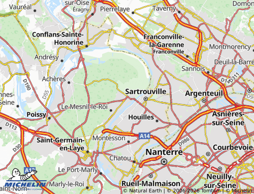 Mappa MICHELIN Maisons-Laffitte - ViaMichelin