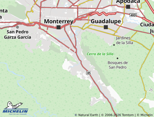 MICHELIN Ciudad Satélte map - ViaMichelin