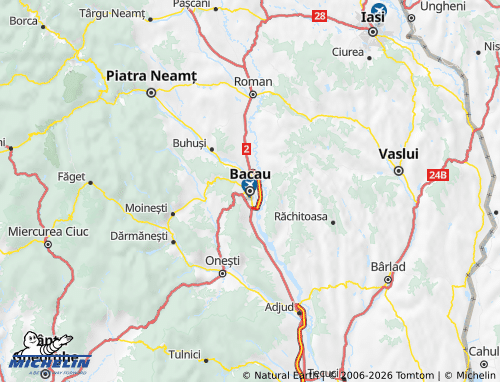 MICHELIN Bacău map - ViaMichelin